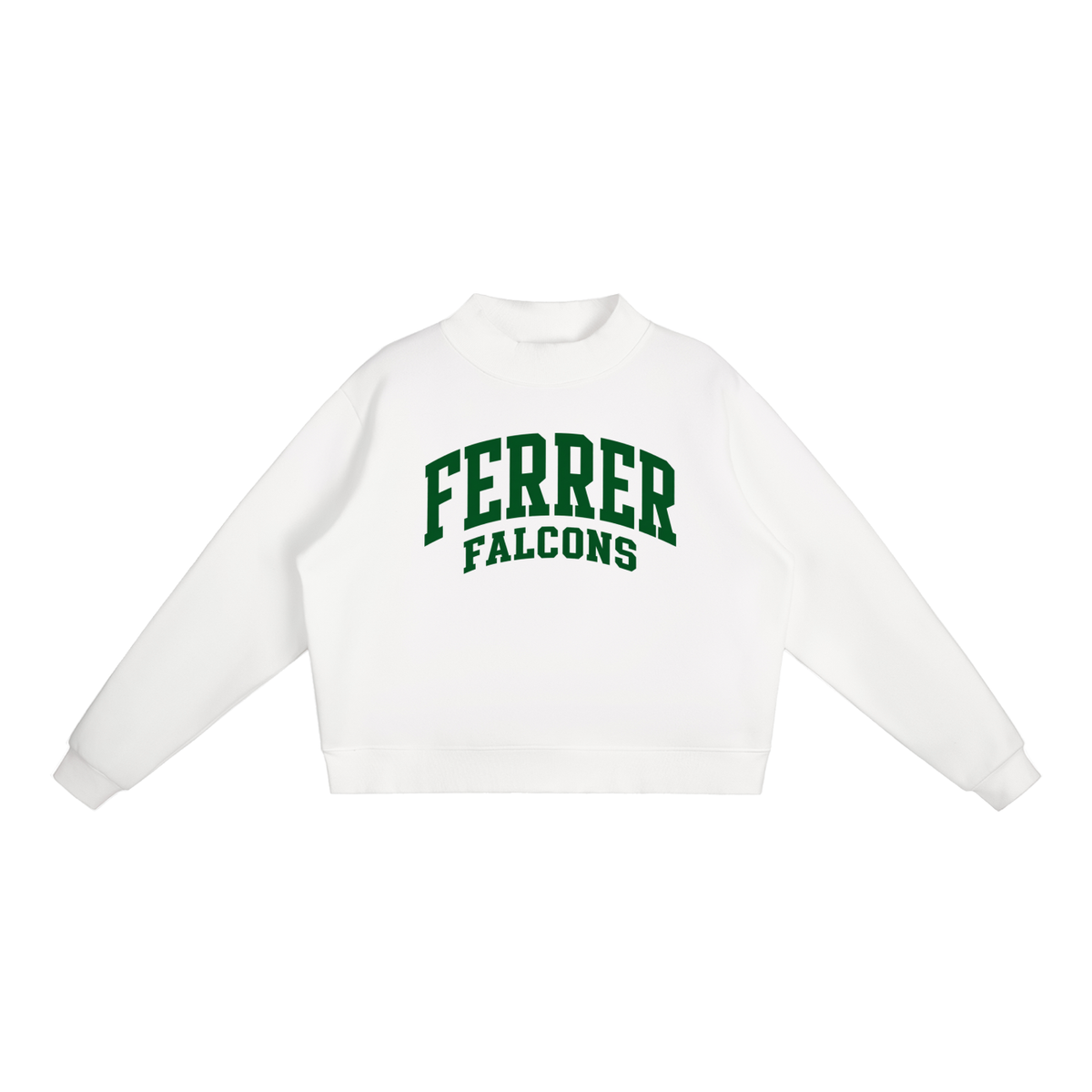 Basic 2 St Vincent Ferrer Essential Fleece Mock-Neck Crew Sweatshirt (printed)
