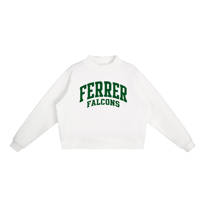 Basic 2 St Vincent Ferrer Essential Fleece Mock-Neck Crew Sweatshirt (printed)