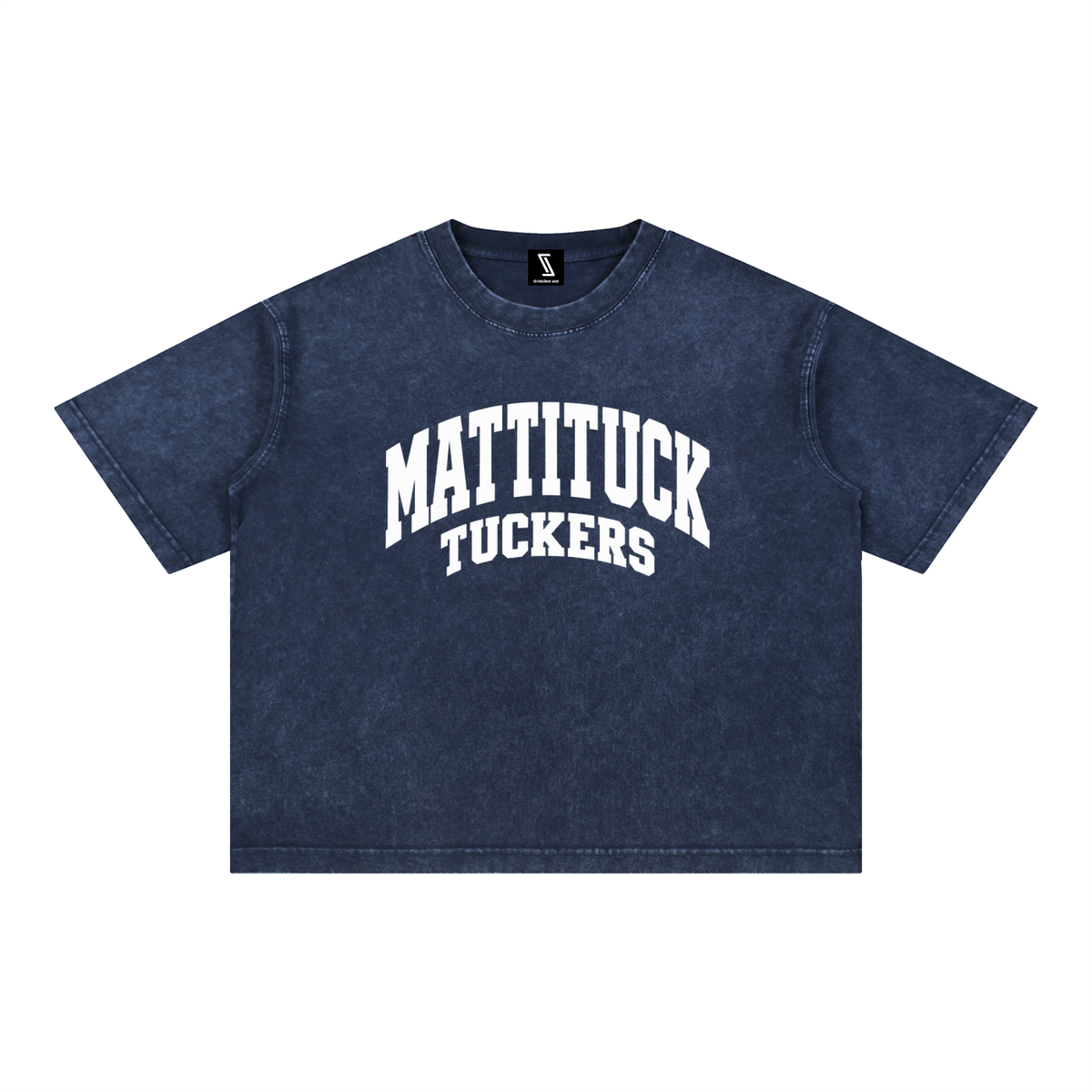 Basic 2 White Mattituck Mineral Wash Boxy Cotton T-Shirt