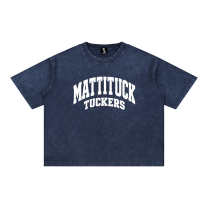 Basic 2 White Mattituck Mineral Wash Boxy Cotton T-Shirt