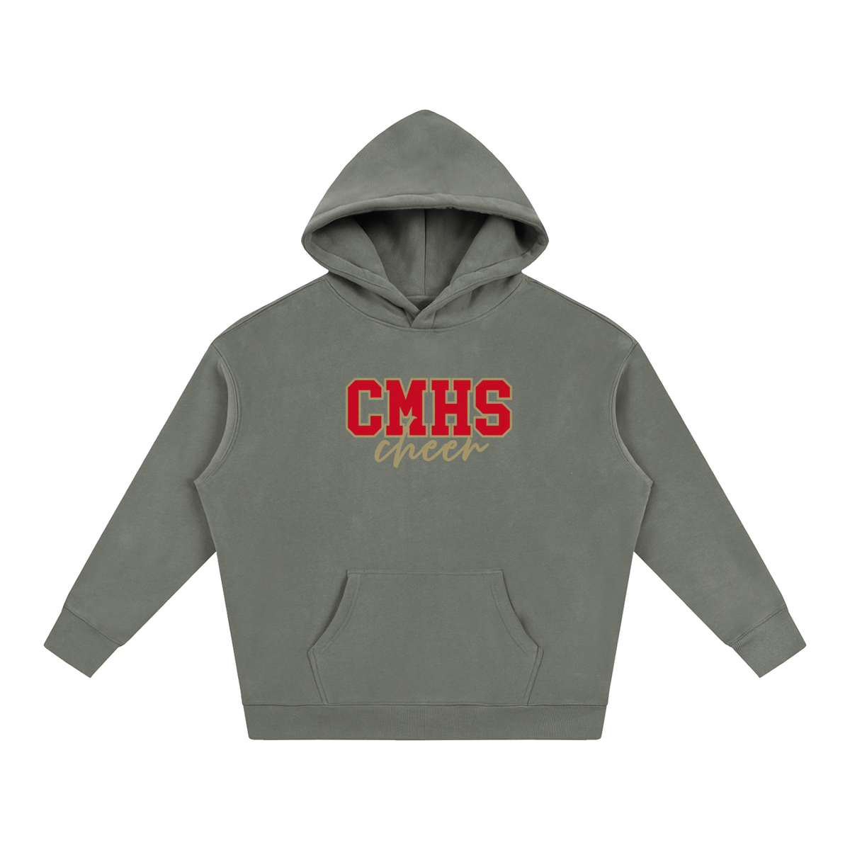 Cursive Front Cardinal Mooney Oversize Fleeced Hoodie