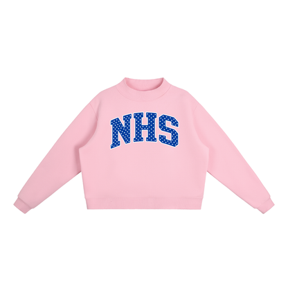 Essential Fleece Mock-Neck Crew Sweatshirt