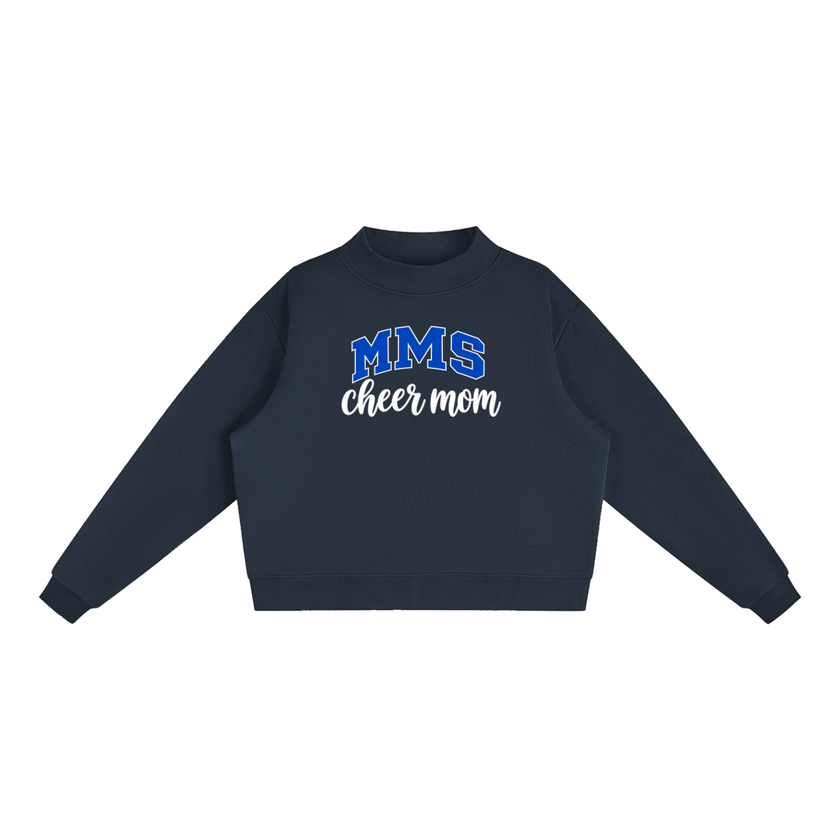 Cheer Mom Maysville Essential Fleece Mock-Neck Crew Sweatshirt (printed)