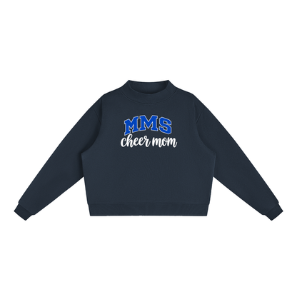 Cheer Mom Maysville Essential Fleece Mock-Neck Crew Sweatshirt (printed)