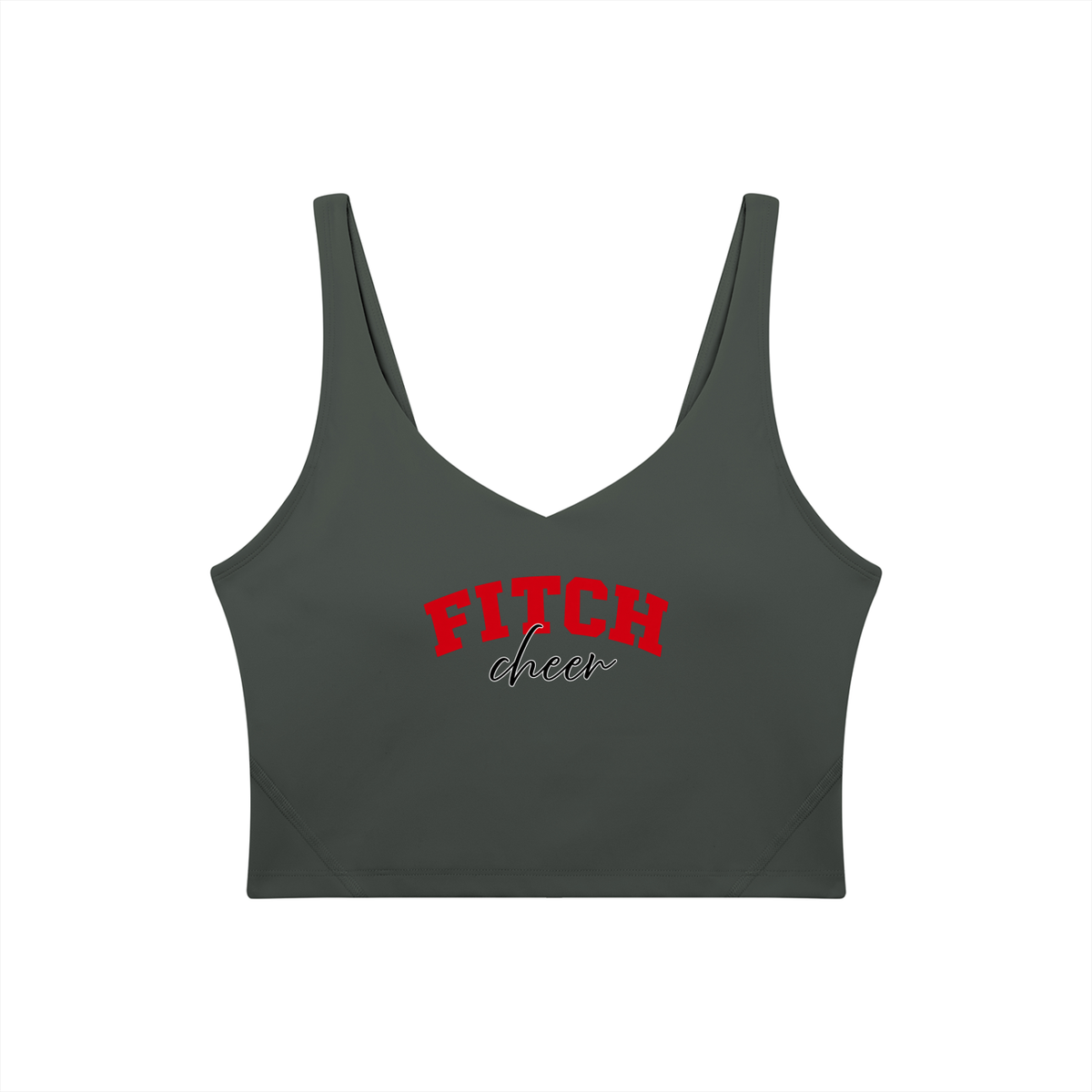 Cursive Fitch Women's V-Neck Yoga Sports Bra