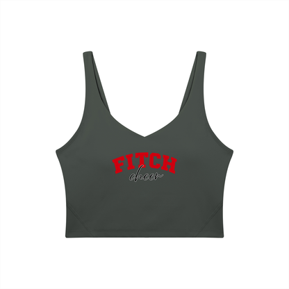 Cursive Fitch Women's V-Neck Yoga Sports Bra