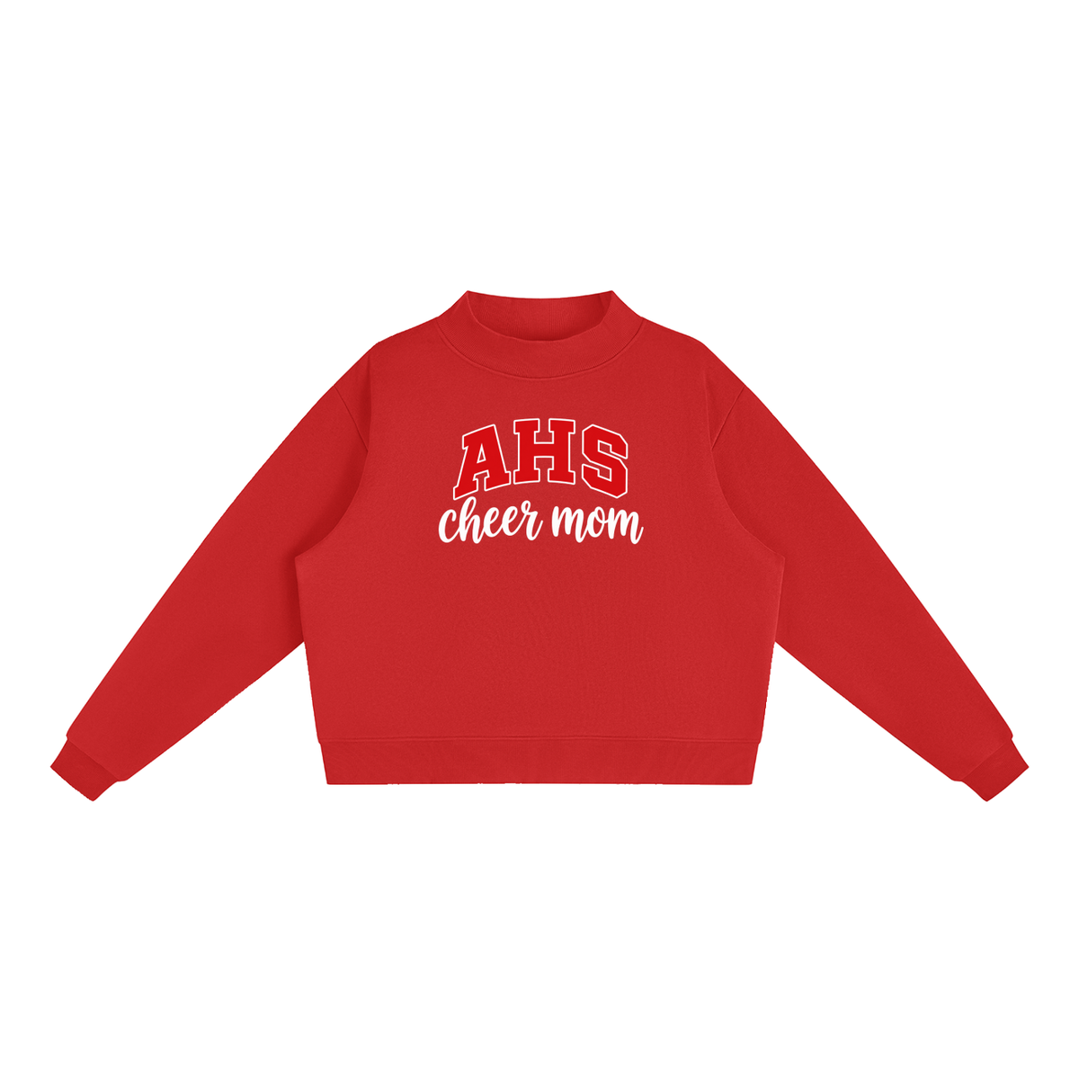 Cheer Mom Artesia Essential Fleece Mock-Neck Crew Sweatshirt (printed)