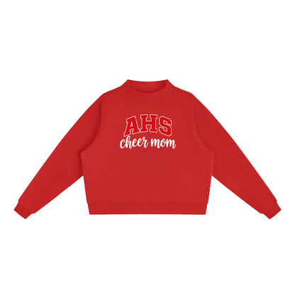 Cheer Mom Artesia Essential Fleece Mock-Neck Crew Sweatshirt (printed)