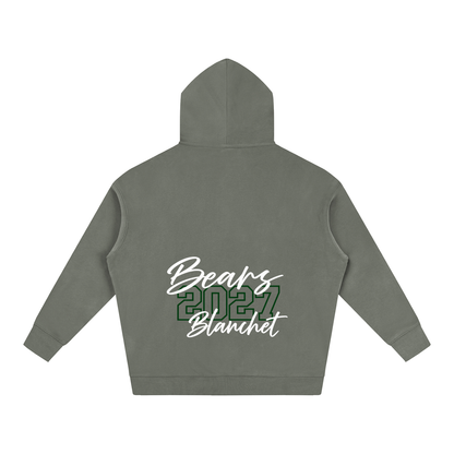 Cursive Front Blanchet Oversize Fleeced Hoodie