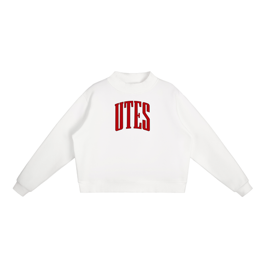 Varsity Utes Essential Fleece Mock-Neck Crew Sweatshirt