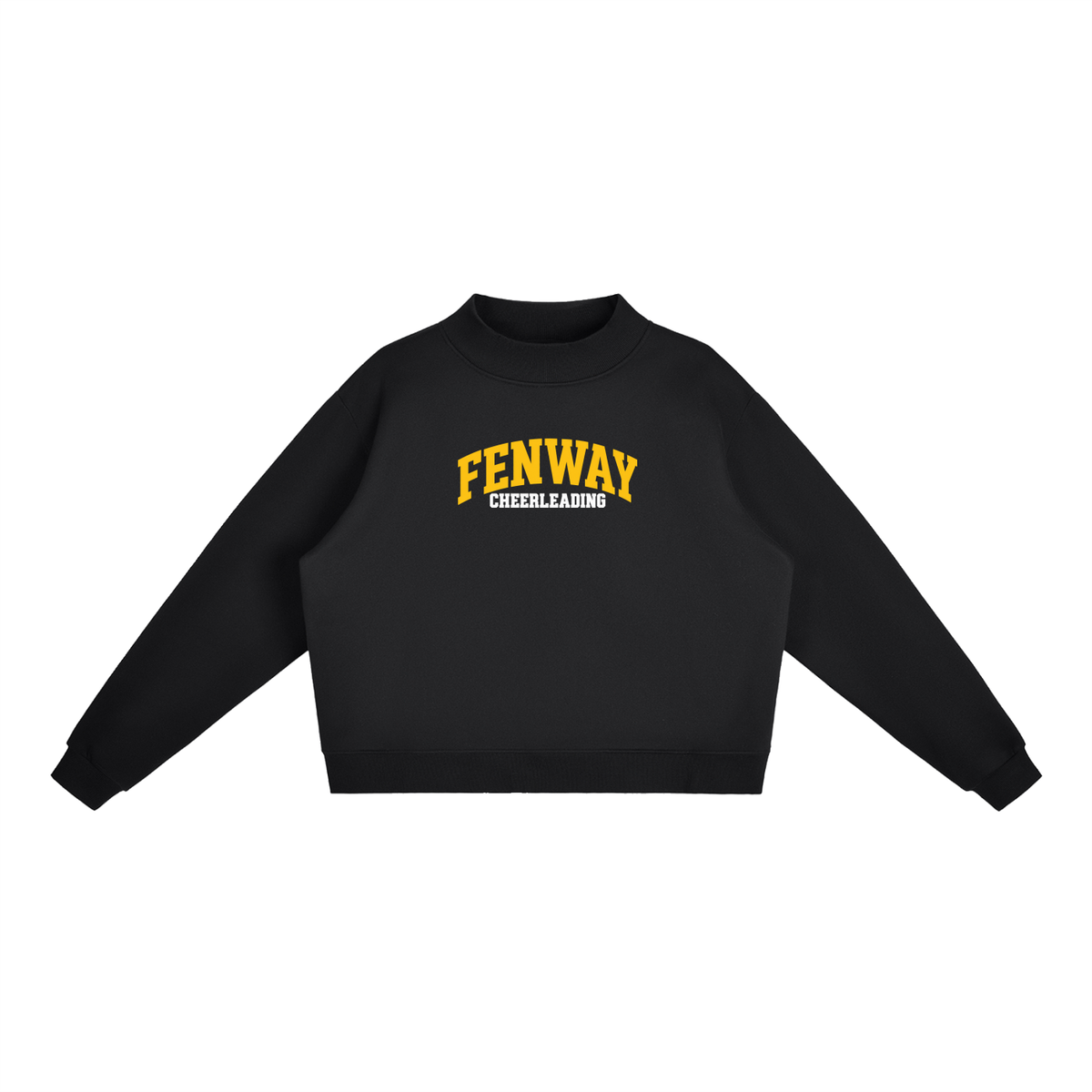 Basic 1 Fenway Essential Fleece Mock-Neck Crew Sweatshirt (printed)