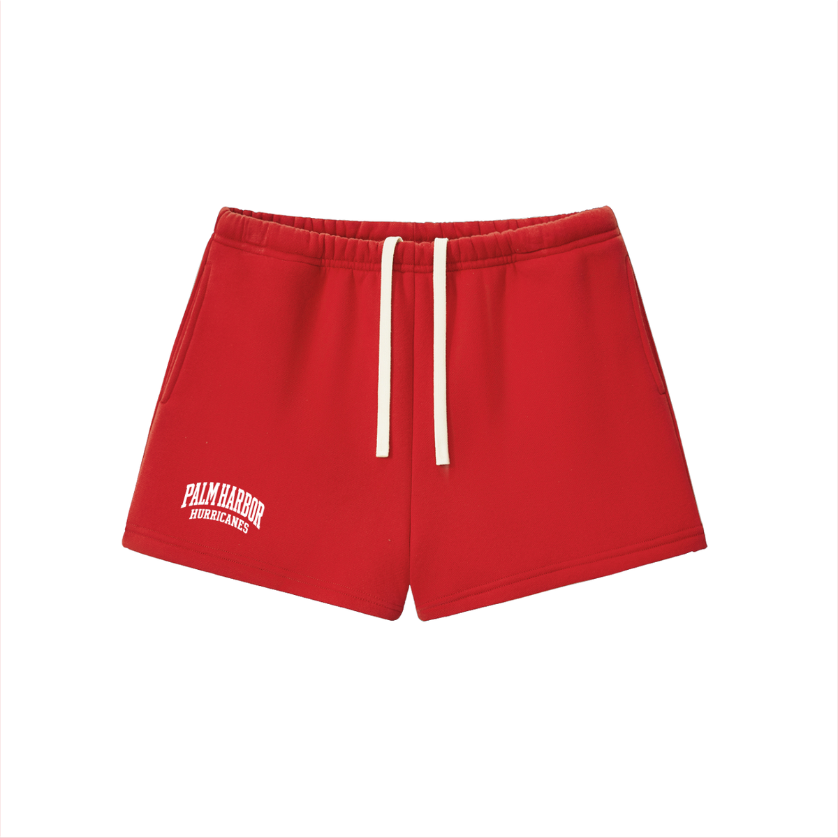 Basic 2 White Palm Harbor Essential Fleece Drawstring Sweatshorts