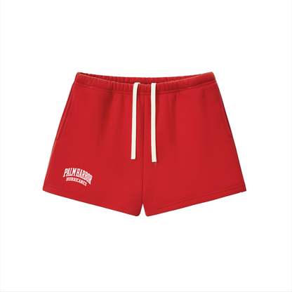 Basic 2 White Palm Harbor Essential Fleece Drawstring Sweatshorts