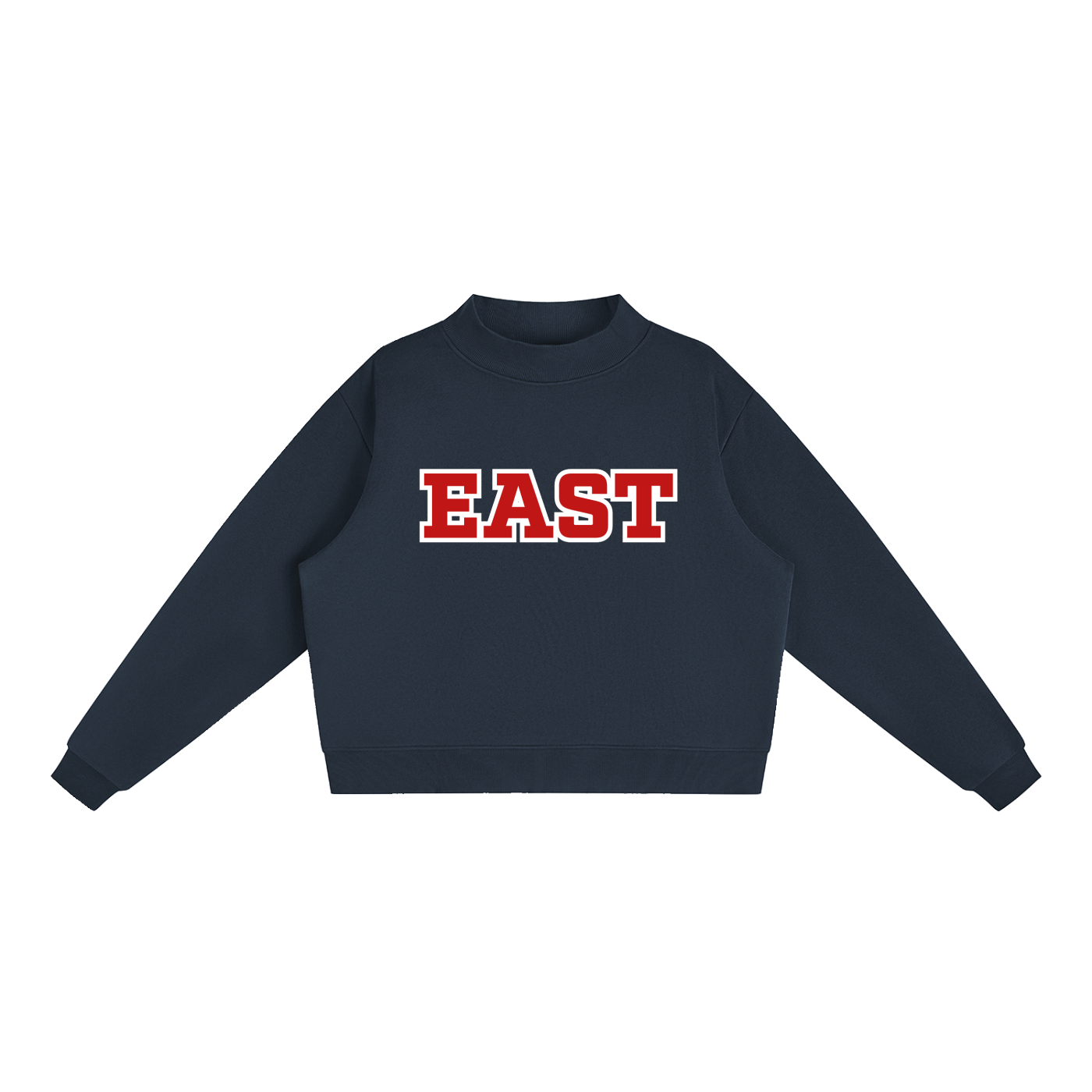 Essential Fleece Mock-Neck Crew Sweatshirt