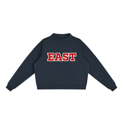 Essential Fleece Mock-Neck Crew Sweatshirt
