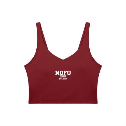Old School North Fork Women's V-Neck Yoga Sports Bra