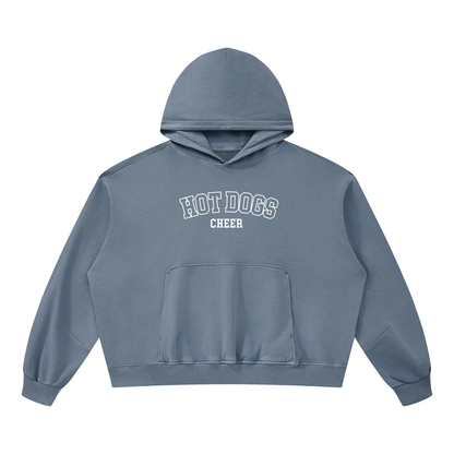 Hot Dogs Boxy Vintage Washed Hoodie