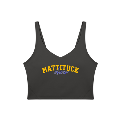 Cursive Mattituck Women's V-Neck Yoga Sports Bra