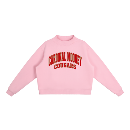 Basic 2 Cardinal Mooney Essential Fleece Mock-Neck Crew Sweatshirt