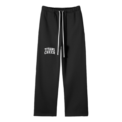 Unisex Solid Color Fleece Straight Leg Pants
