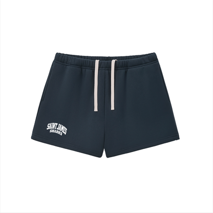 Basic 2 White Saint James Essential Fleece Drawstring Sweatshorts