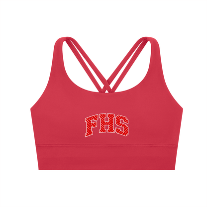 Fitch POLKA DOT Strappy Criss-Cross Sports Bra