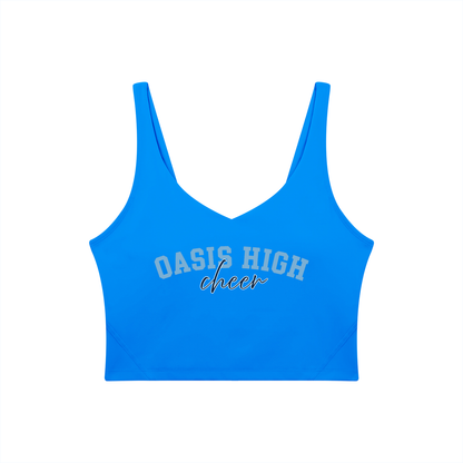 Cursive Oasis Women's V-Neck Yoga Sports Bra