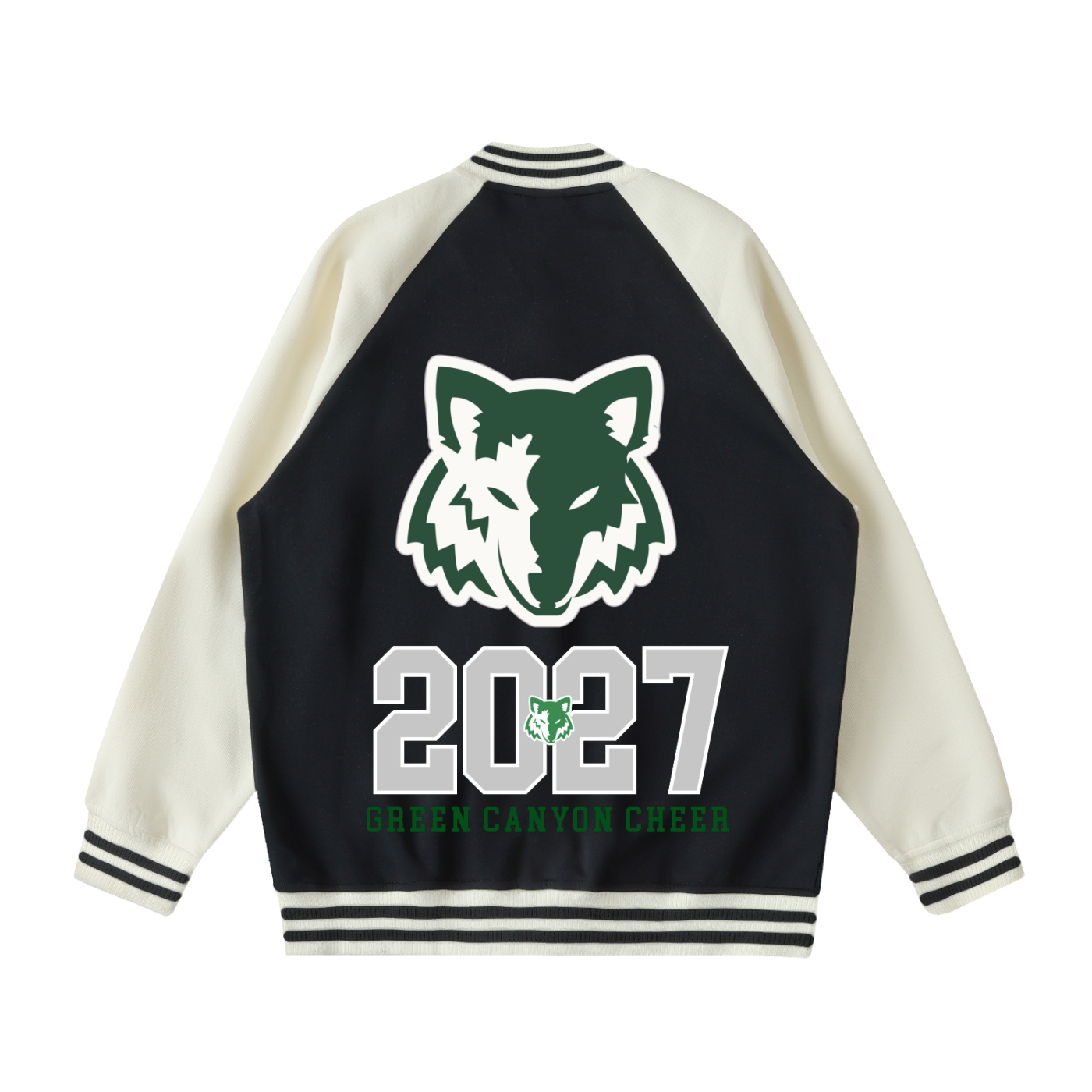 Two Tone Raglan Sleeve Varsity Jacket