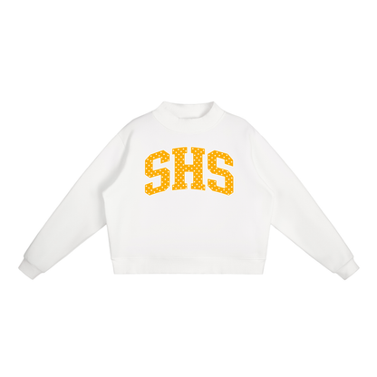 Essential Fleece Mock-Neck Crew Sweatshirt