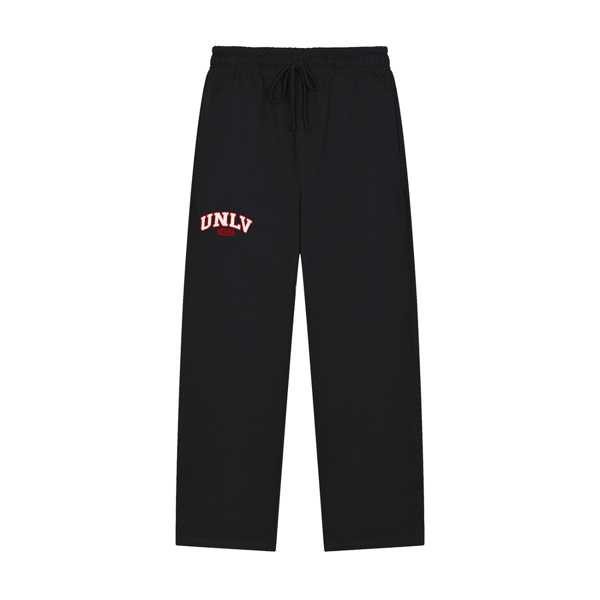 Solid Color Straight-Leg Sweatpants