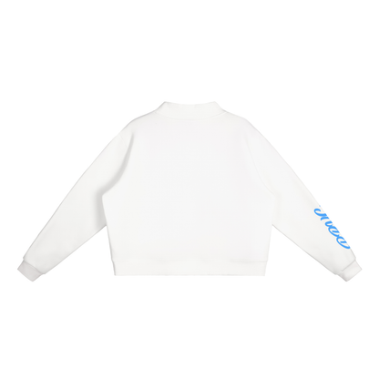 GINGHAM EAGLES Essential Fleece Mock-Neck Crew Sweatshirt