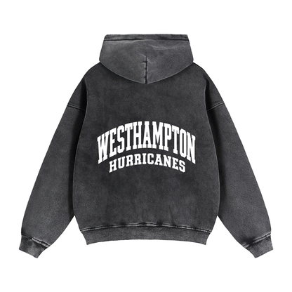 Basic 2 White Westhampton Zip-Through Boxy Fleece Hoodie