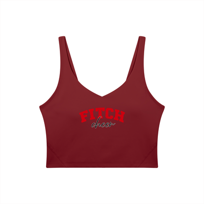 Cursive Fitch Women's V-Neck Yoga Sports Bra