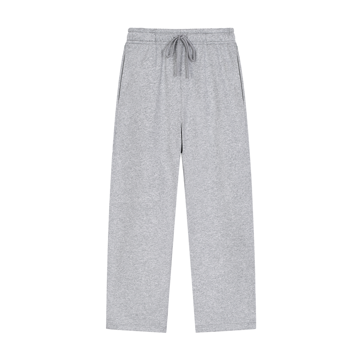 Solid Color Straight-Leg Sweatpants