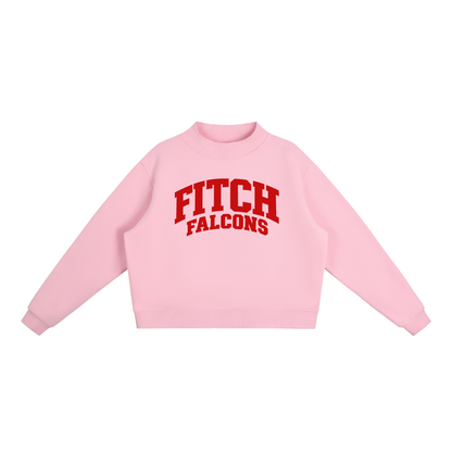 Basic 2 Fitch Essential Fleece Mock-Neck Crew Sweatshirt (printed)