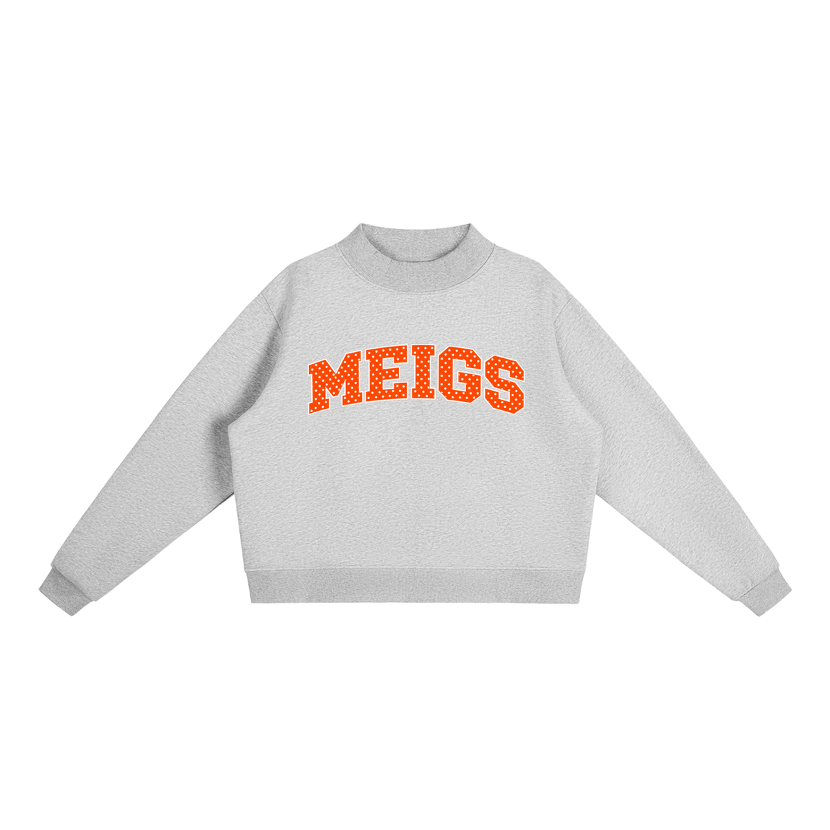 Polka Dot MEIGS Essential Fleece Mock-Neck Crew Sweatshirt