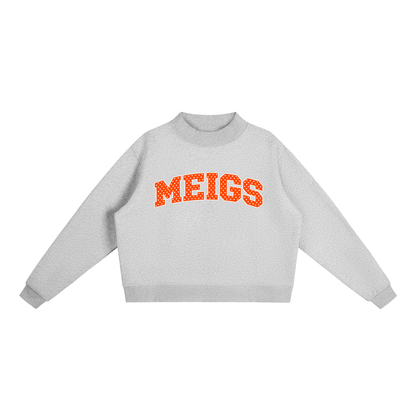 Polka Dot MEIGS Essential Fleece Mock-Neck Crew Sweatshirt