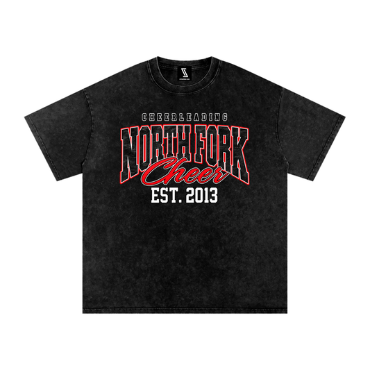 Vintage North Fork Snow Washed Oversized Cotton T-Shirt