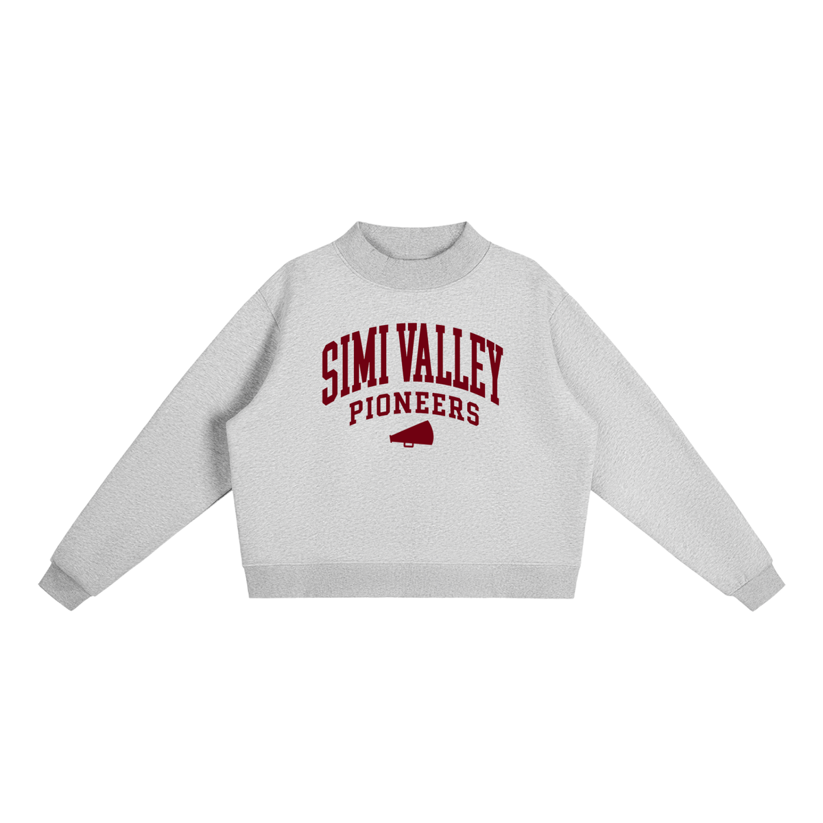 Basic 2 Simi Valley Essential Fleece Mock-Neck Crew Sweatshirt