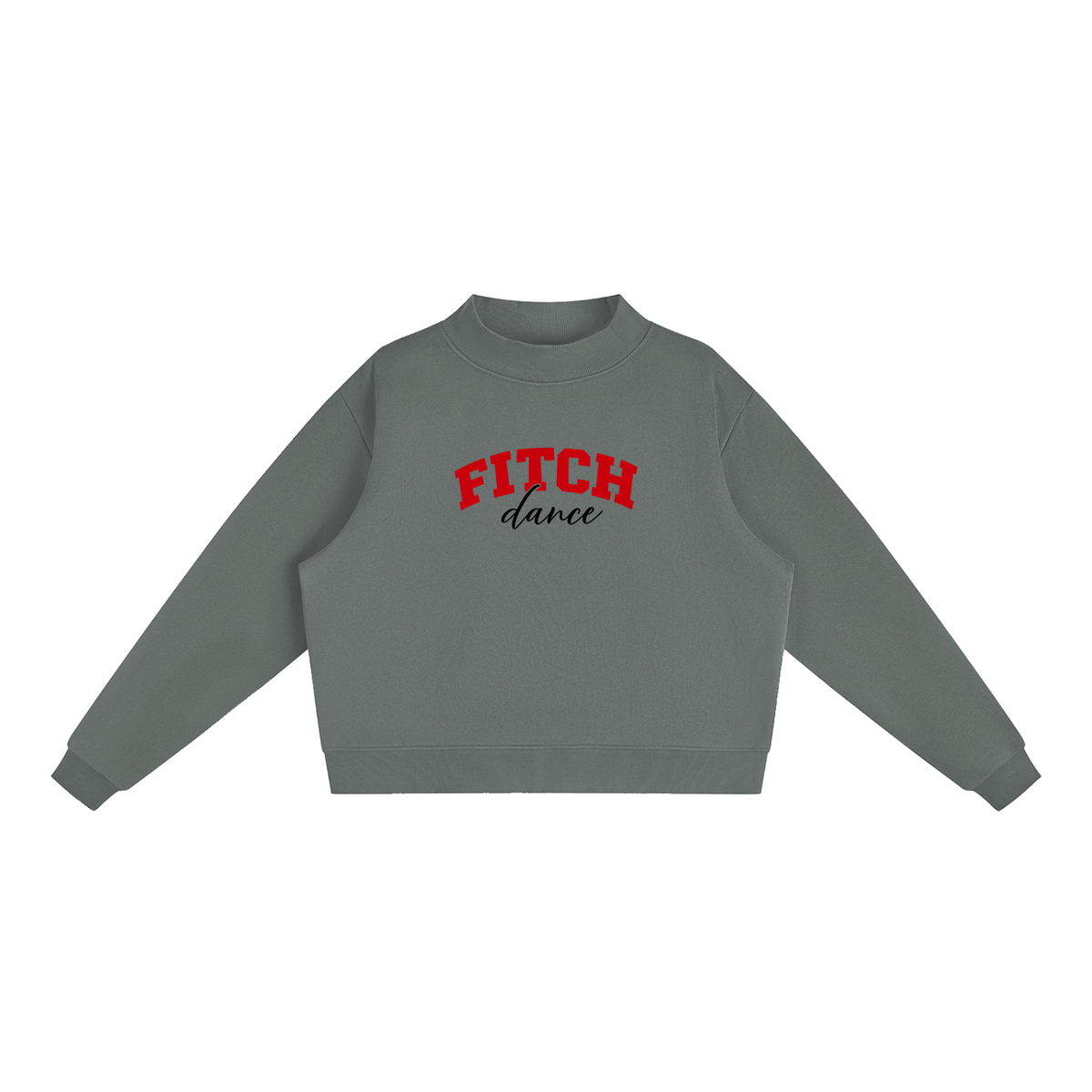 Essential Fleece Mock-Neck Crew Sweatshirt