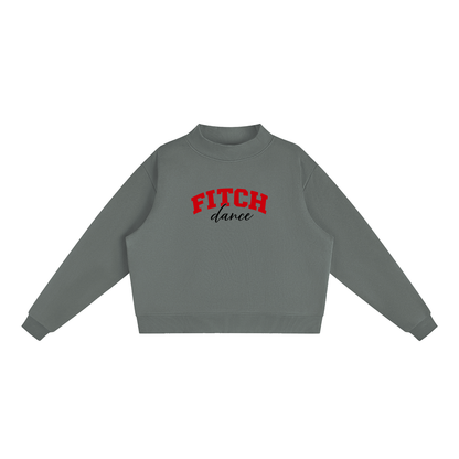 Essential Fleece Mock-Neck Crew Sweatshirt
