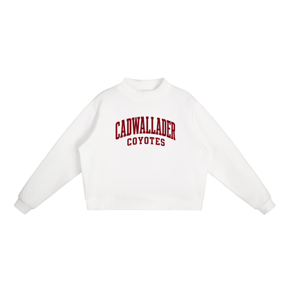 Essential Fleece Mock-Neck Crew Sweatshirt