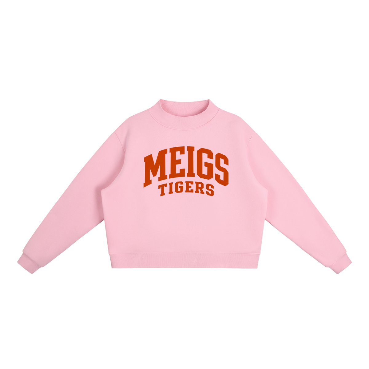 Basic 2 Meigs County Essential Fleece Mock-Neck Crew Sweatshirt (printed)