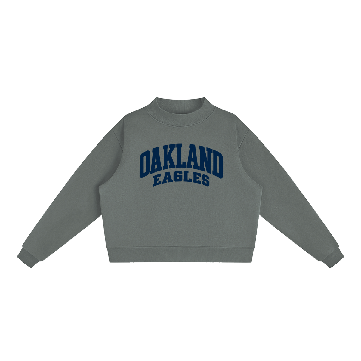 Essential Fleece Mock-Neck Crew Sweatshirt