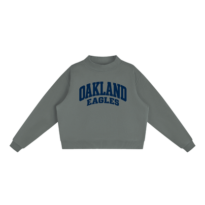 Essential Fleece Mock-Neck Crew Sweatshirt
