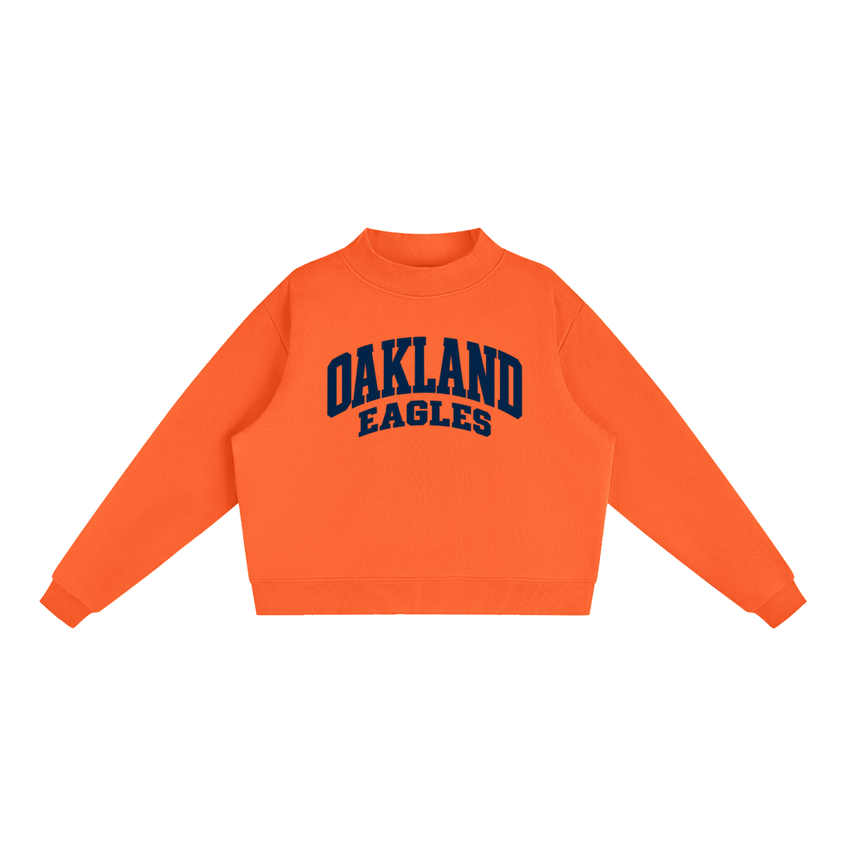 Essential Fleece Mock-Neck Crew Sweatshirt