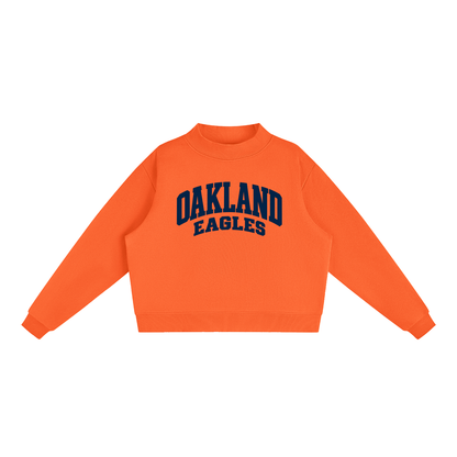 Essential Fleece Mock-Neck Crew Sweatshirt