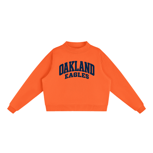 Essential Fleece Mock-Neck Crew Sweatshirt