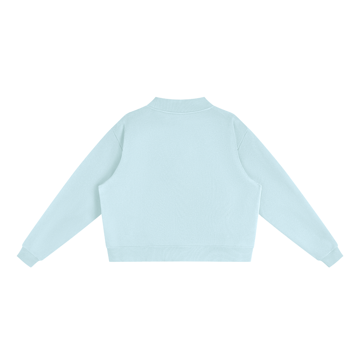 Striped Maysville Essential Fleece Mock-Neck Crew Sweatshirt
