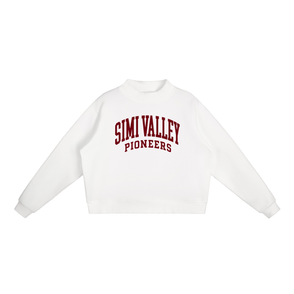 Basic 2 Simi Valley Essential Fleece Mock-Neck Crew Sweatshirt